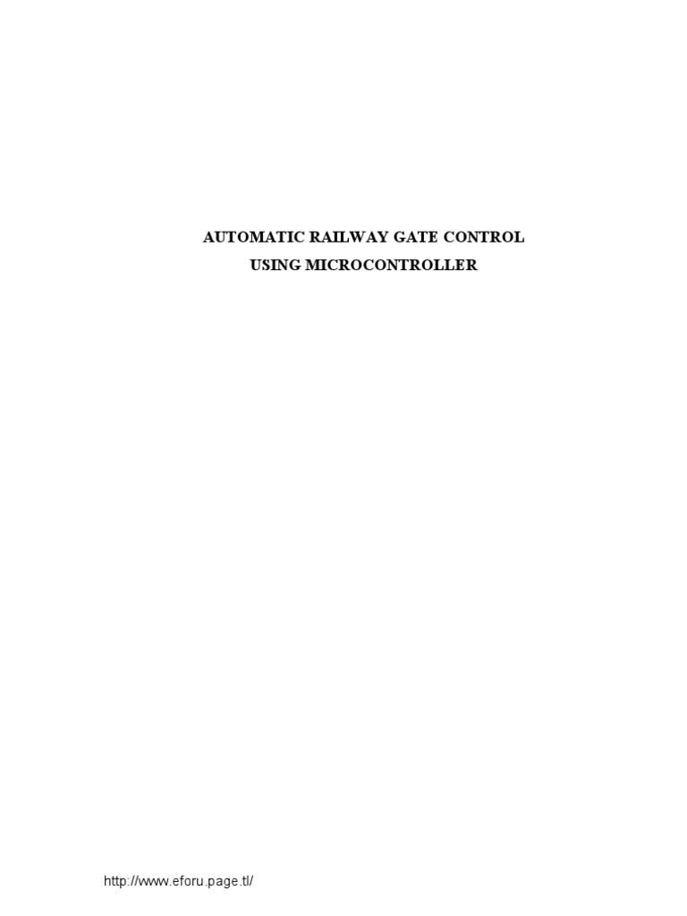 Automatic Railway Gate Control Using Microcontroller | PDF | Amplifier ...