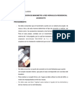 Informe Conexión de Manometro A Red Hidraulica Residencial Acueducto