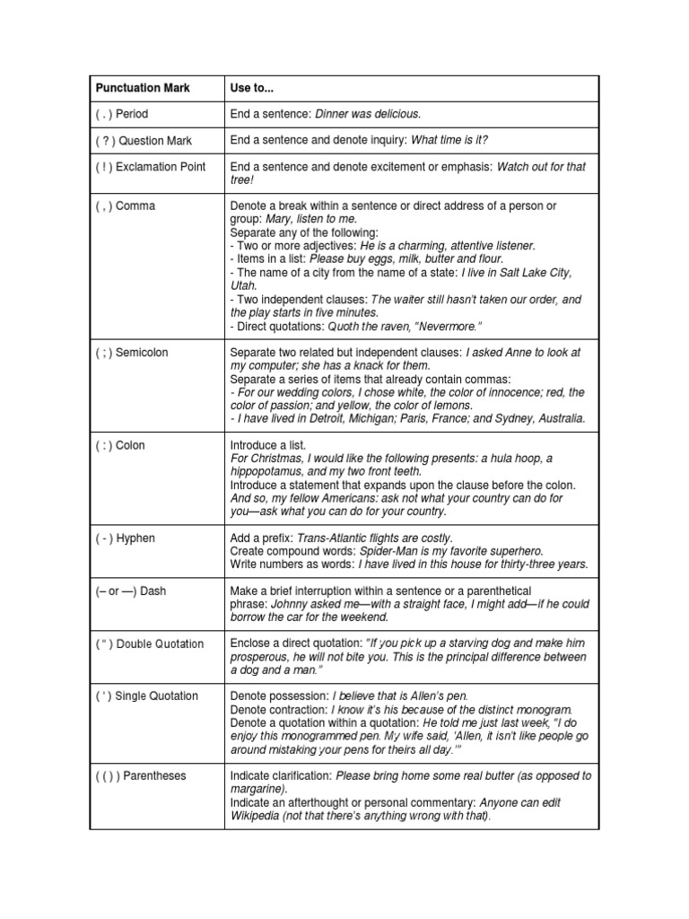 Punctuation Bracket Grammatical Number