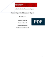 District Supervised Summary Report