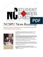 NCSPU News Roundup#: Relevant Articles, Community Events, and Helpful Information For NC Student Power Members