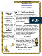 Classroom Website Important Dates