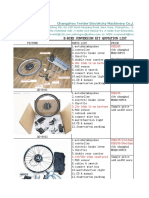 Conversion Kit Quotation List