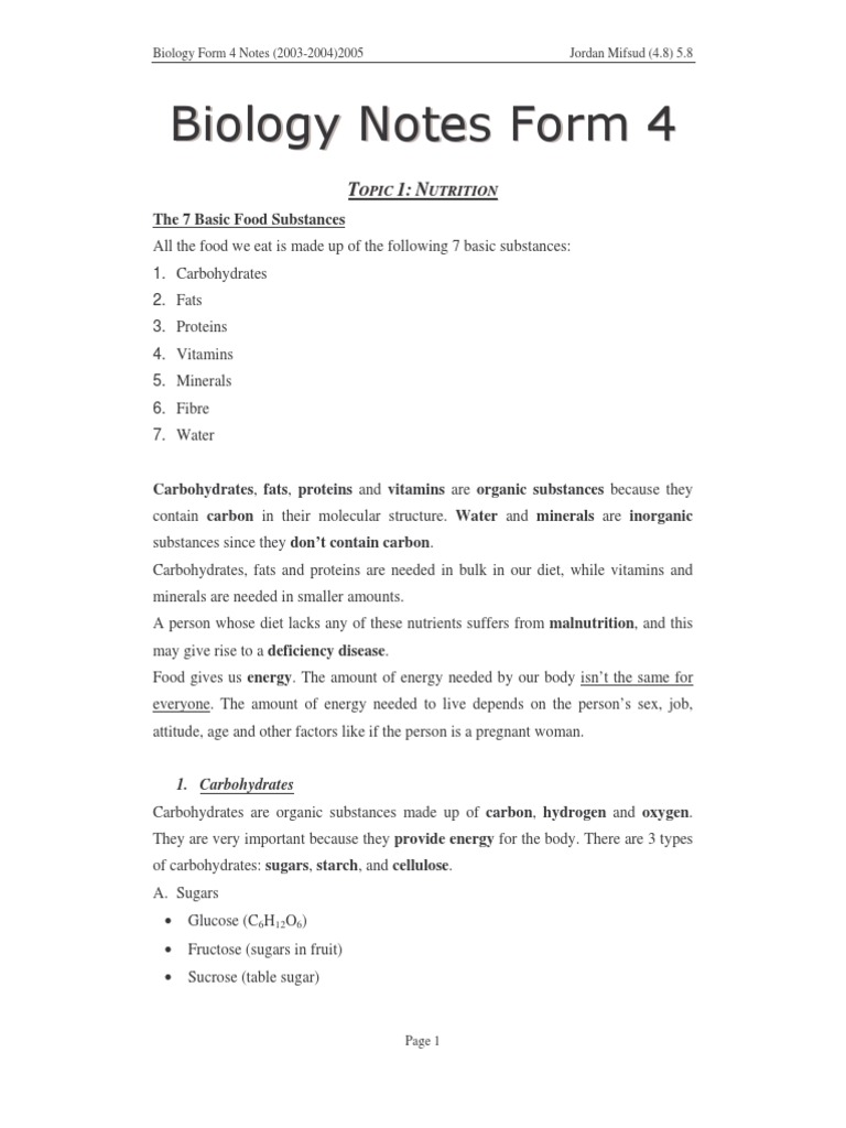 biology form 4 chapter 3 essay question