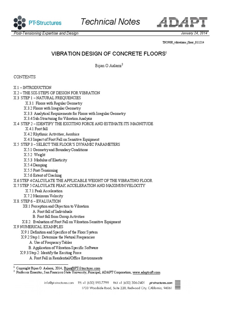 TN290 Vibrations 0125142 | PDF | Prestressed Concrete | Normal Mode