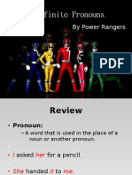 Indefinite Pronouns: by Power Rangers