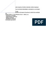 Definitions:: - Production Overheads - Administrative Overheads - Selling Overheads - Distribution Overheads