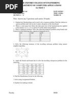 The Oxford College of Enginerring Department of Computer Applications Ia Test 3