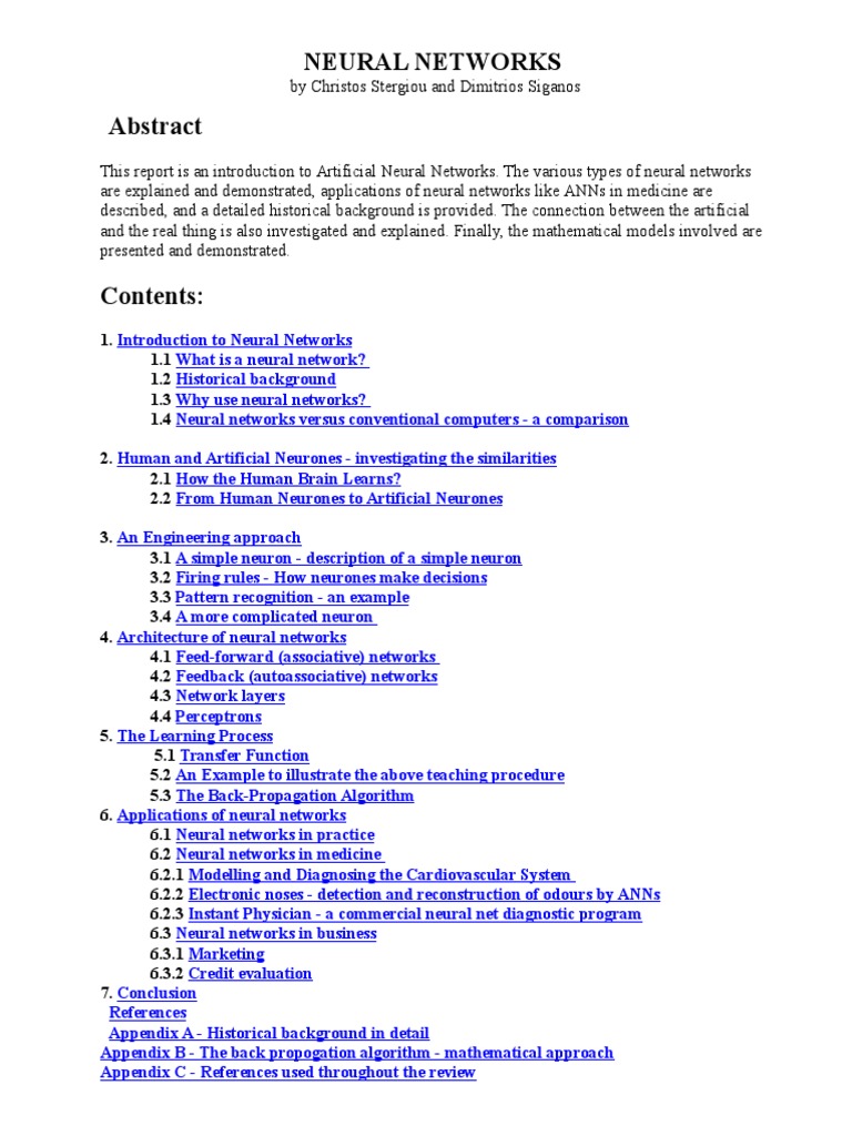 Neural Networks - Lecture Notes | PDF | Artificial Neural Network ...