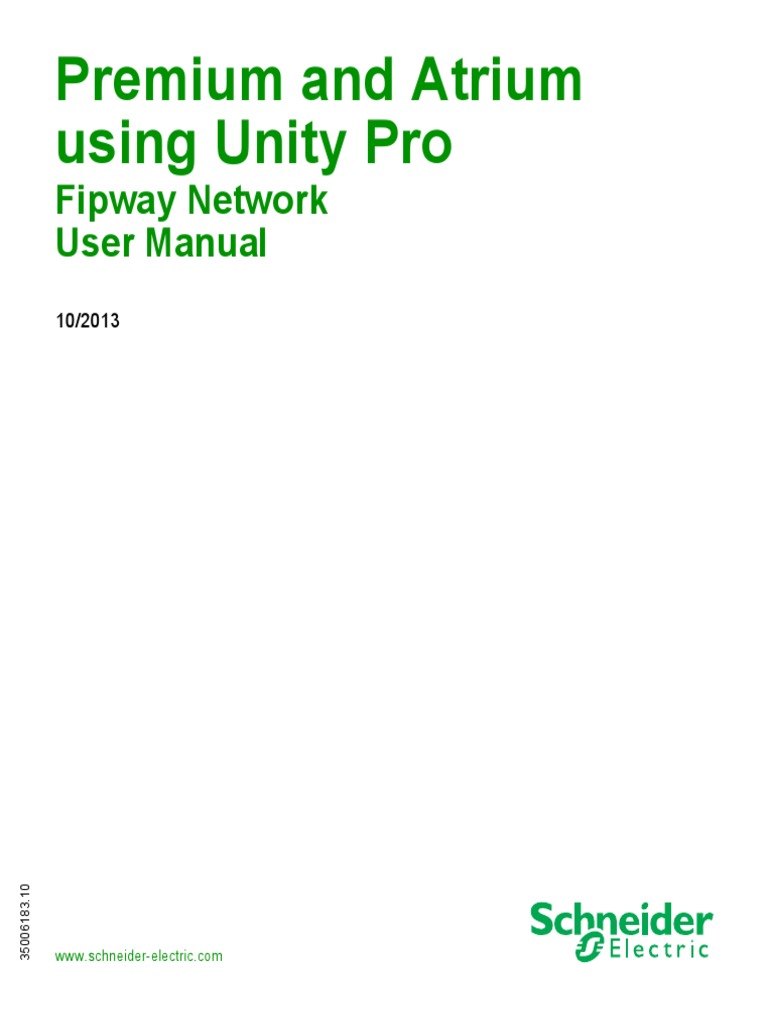 Premium and Atrium Using Unity Pro: Fipway Network User Manual | PDF ...