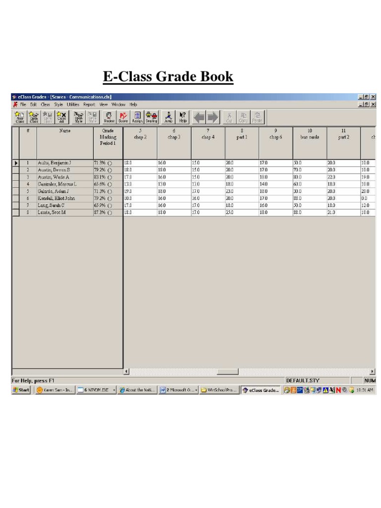 E-Class Grade Book & Attendance Records | PDF