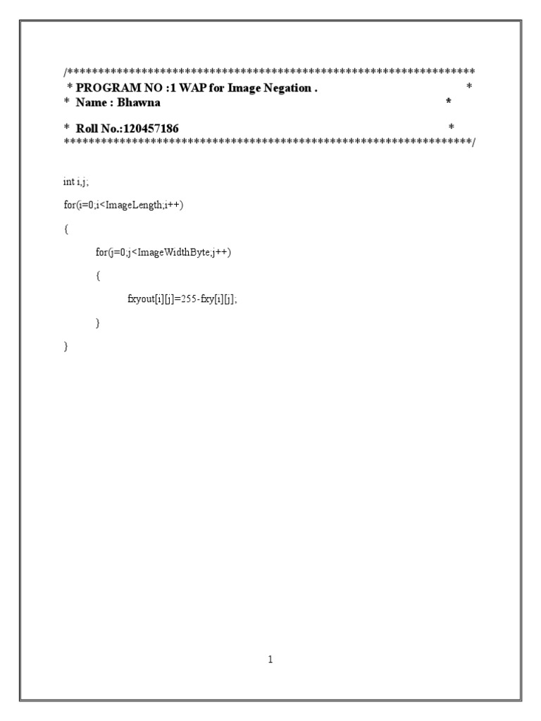 Image Processing Techniques WAP | PDF | Computers
