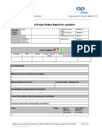 Monthly Project Status Report For