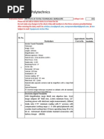 Polytechnic Lab Requirements