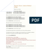 Cash Flow Reports Direct Indirect Method Config Settings