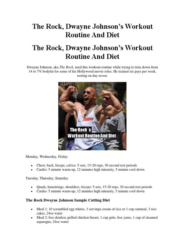 Dwayne Johnson a.k.a. The Rock's full body workout