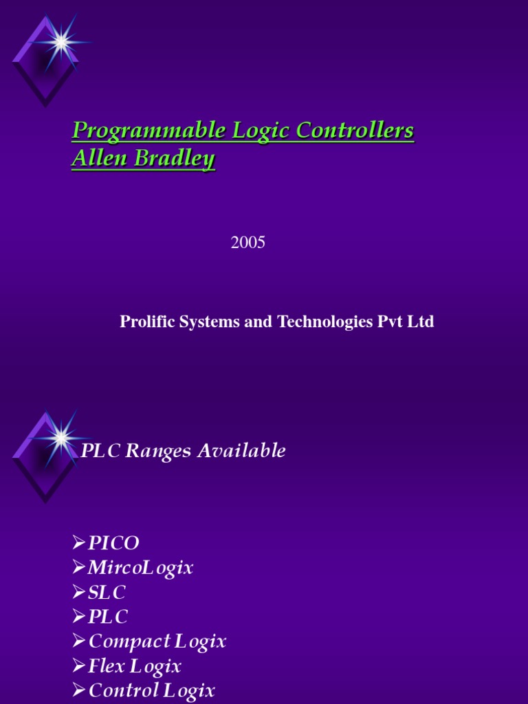 1A - P L C - Allen Bradley | PDF | Input/Output | Programmable Logic ...