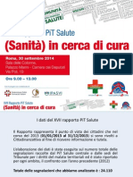 Rapporto PiT Salute 2014 " (Sanità) in Cerca Di Cura"