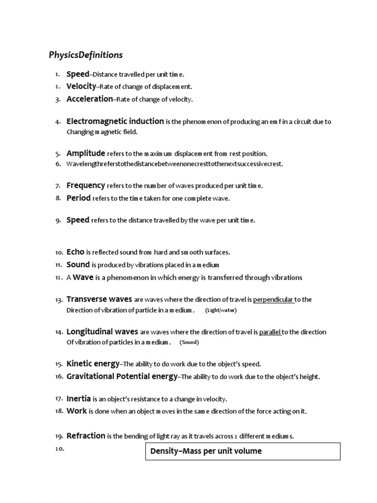 Definitions of Speed and Related Terms | PDF | Science & Mathematics