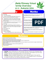 Year 4 - Autumn 2014 Overview