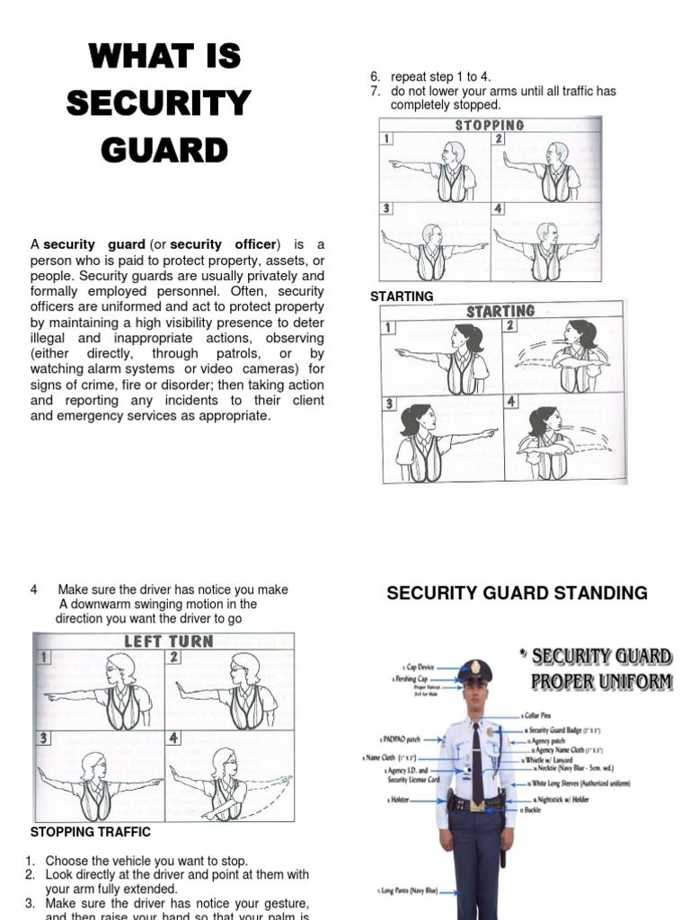 Security Guard HANDBOOK | PDF | Security Guard | Traffic