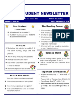 Student Classroom Newsletter Volume 1 Issue 3