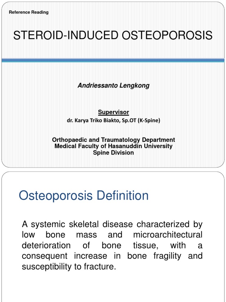 Steroid Induced Osteoporosis PDF Osteoporosis Glucocorticoid