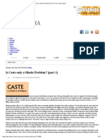 Is Caste Only A Hindu Problem - (Part 1) - The Chakra News