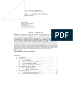 RELATIVISTIC SU(4) AND QUATERNIONS International Conference on the Theory of the Electron, ICTE-1995, Cuautitl ́ an, M ́exico ROLF DAHM Institute of Nuclear Physics University Mainz D-55099 Mainz, Germany dahm@vkpmzj.kph.uni-mainz.de