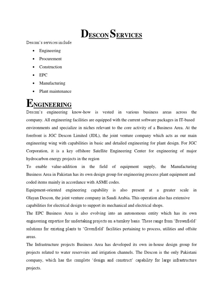 Descon Services | PDF | Recruitment | Performance Appraisal