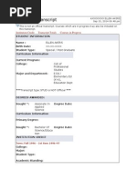 Academic Transcript