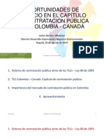 Oportunidades de Negocio en El Capítulo de Contratación Pública TLC Colombia - Canadá