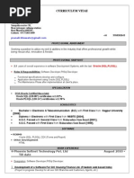 Resume of PLSQL Developer With Exp of 2.1 Yrs and OCA Certified