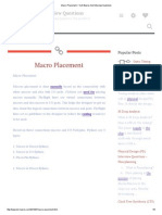 Macro Placement VLSI Basics and Interview Questions