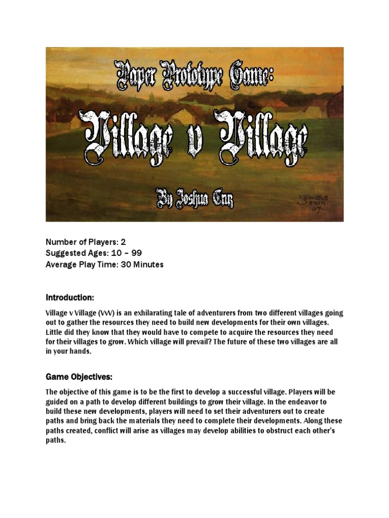 Village v Village: Resource Strategy Game | PDF | Trail | Playing Cards