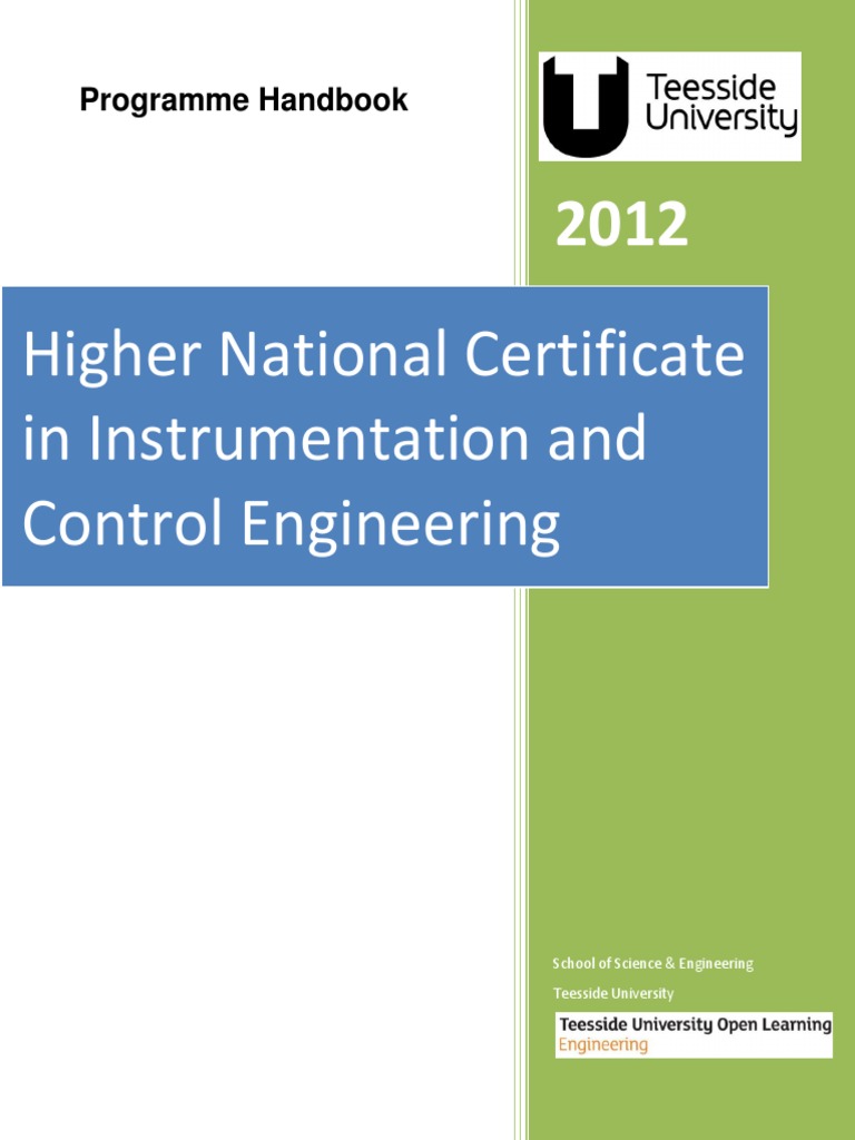 HNC in Instrumentation and Control Engineering | PDF | Educational ...