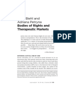 BIEHL & PETRYNA. Bodies of Rights and Therapeutic Markets