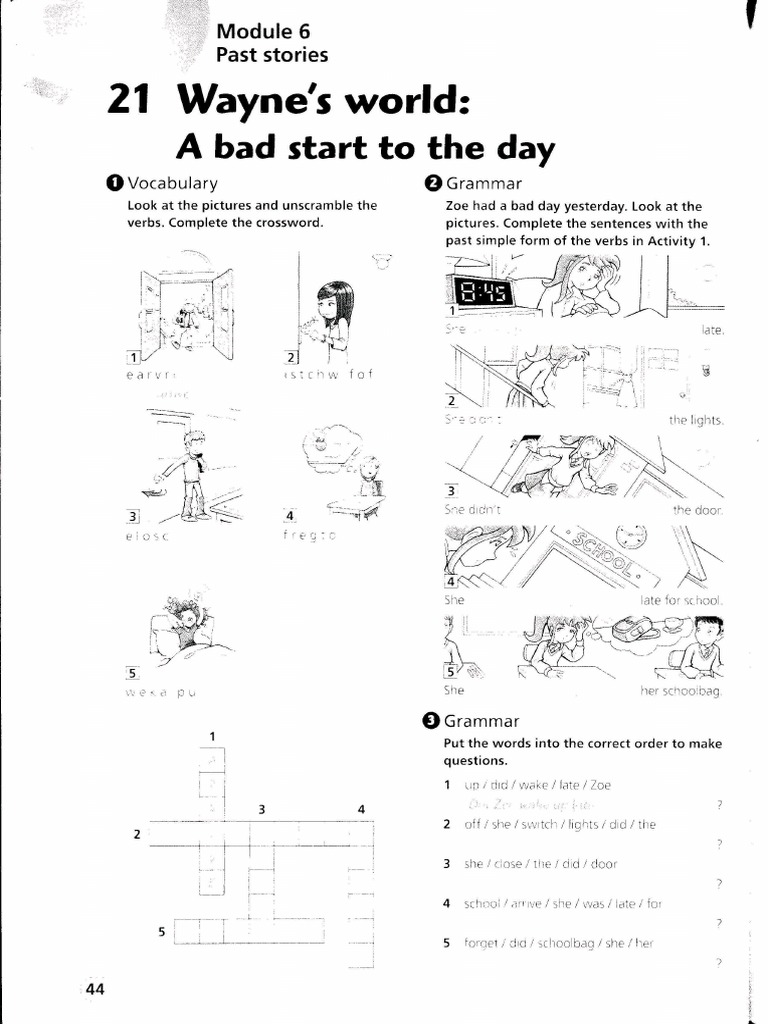 Past Simple Grammar and Vocabulary Exercises | PDF | Language Arts ...