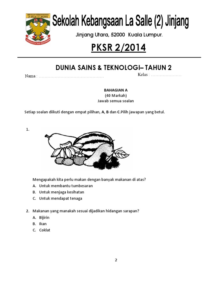 Soalan Pksr2-Dst THN 2