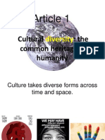 Article 1: Cultural: The Common Heritage of Humanity