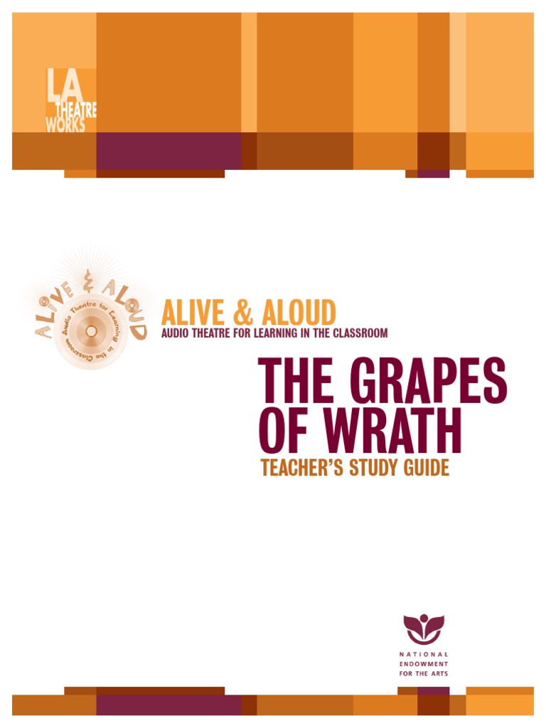 Teacher's Study Guide The Grapes of Wrath PDF John Steinbeck