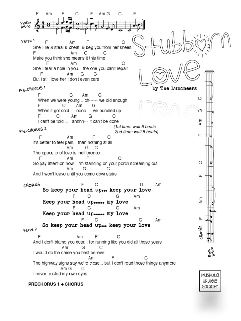 Stubborn Love Song Structure Songs