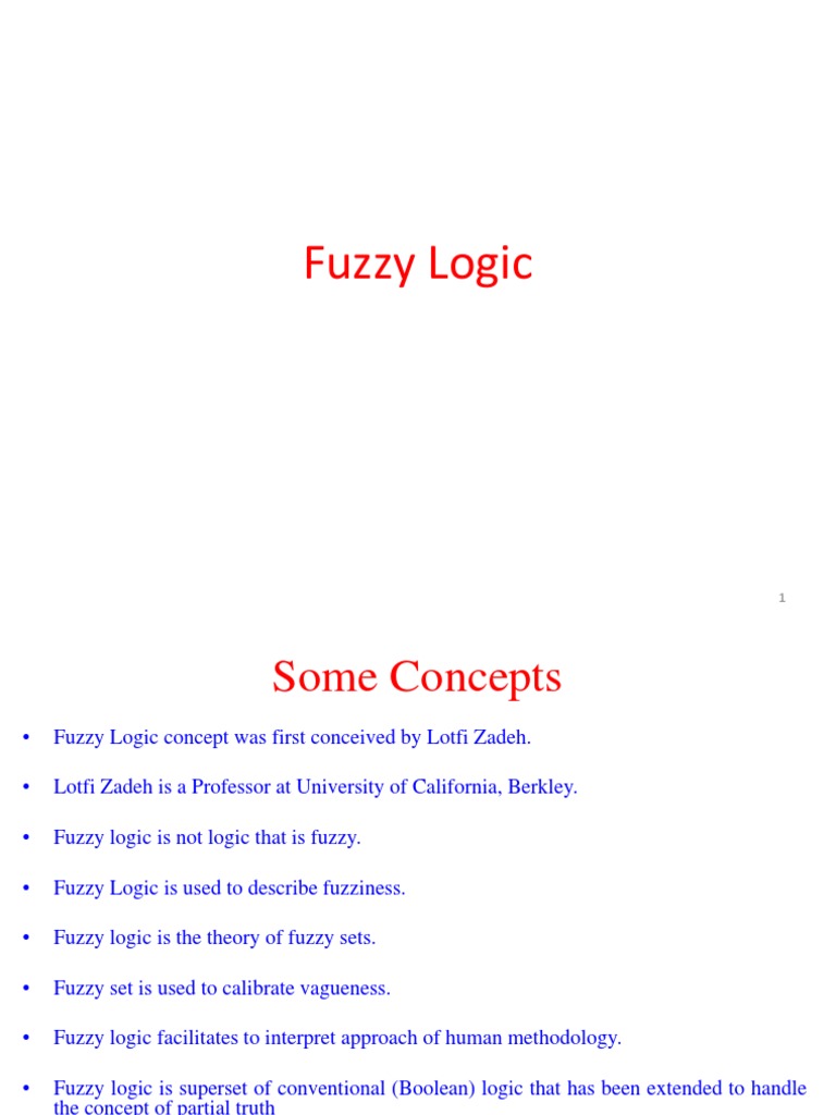 Fuzzy Logic PDF Fuzzy Logic Logical Expressions