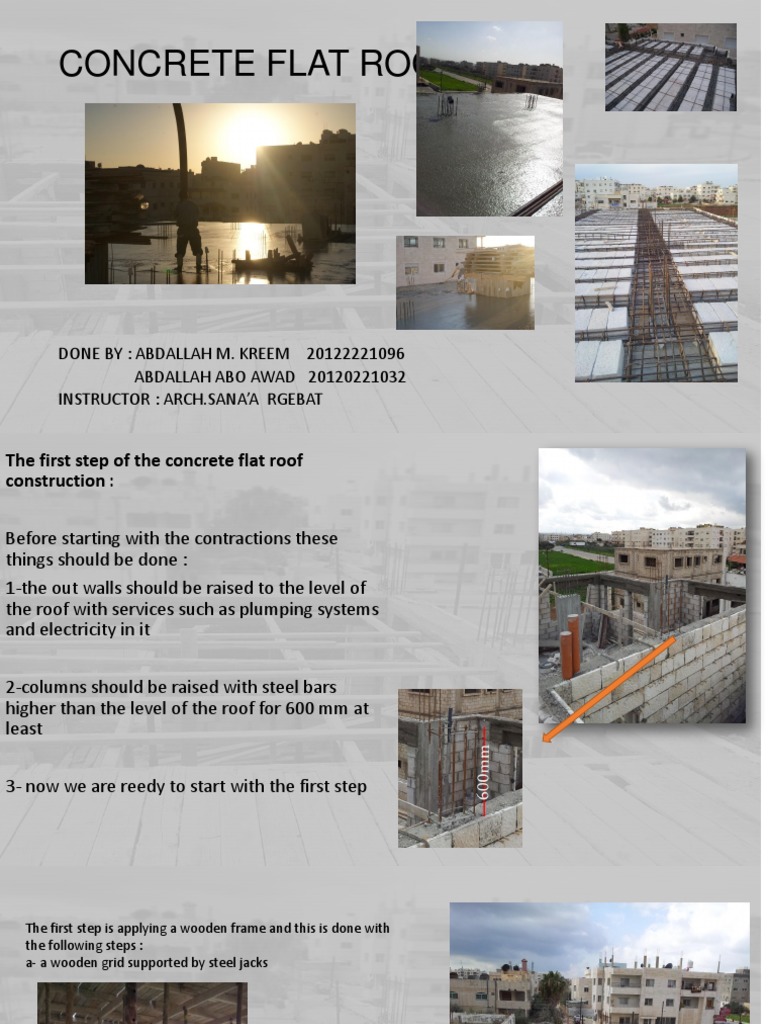 Concrete Roof Construction Guide | PDF | Beam (Structure) | Framing ...