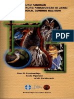Buku panduan identifikasi burung pegunungan di kawasan taman nasional gunung halimun