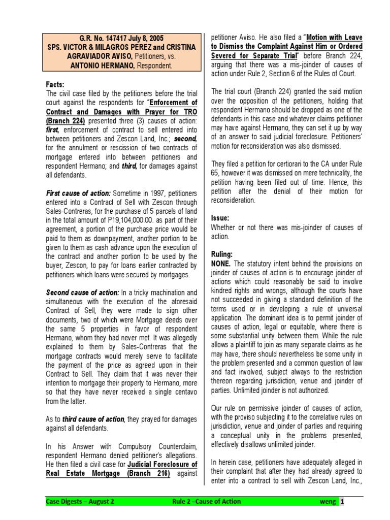 Rule 2 - Civil Procedure | Download Free PDF | Joinder | Lawsuit