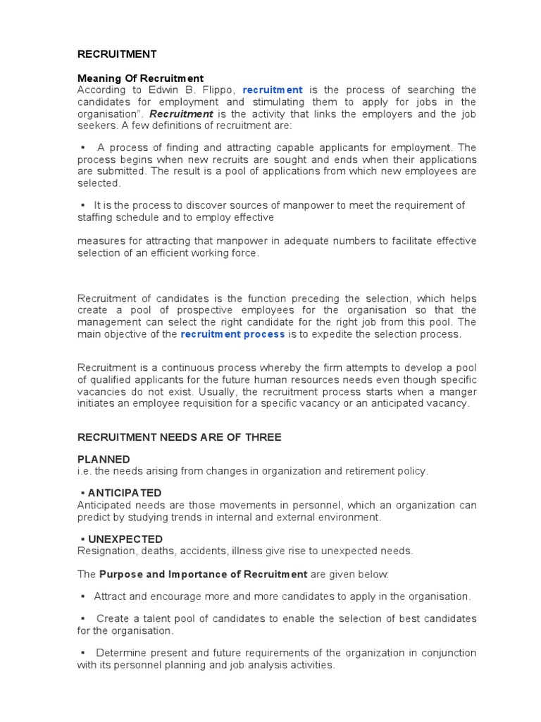 Understanding Recruitment Processes | PDF