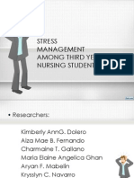 Stress Management Among Third Year Nursing Students