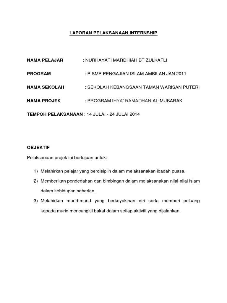 Laporan Ihya Ramadhan Pdf