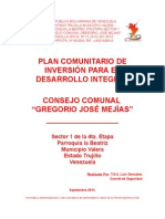 Plan Comunitario de Desarrollo Integral.